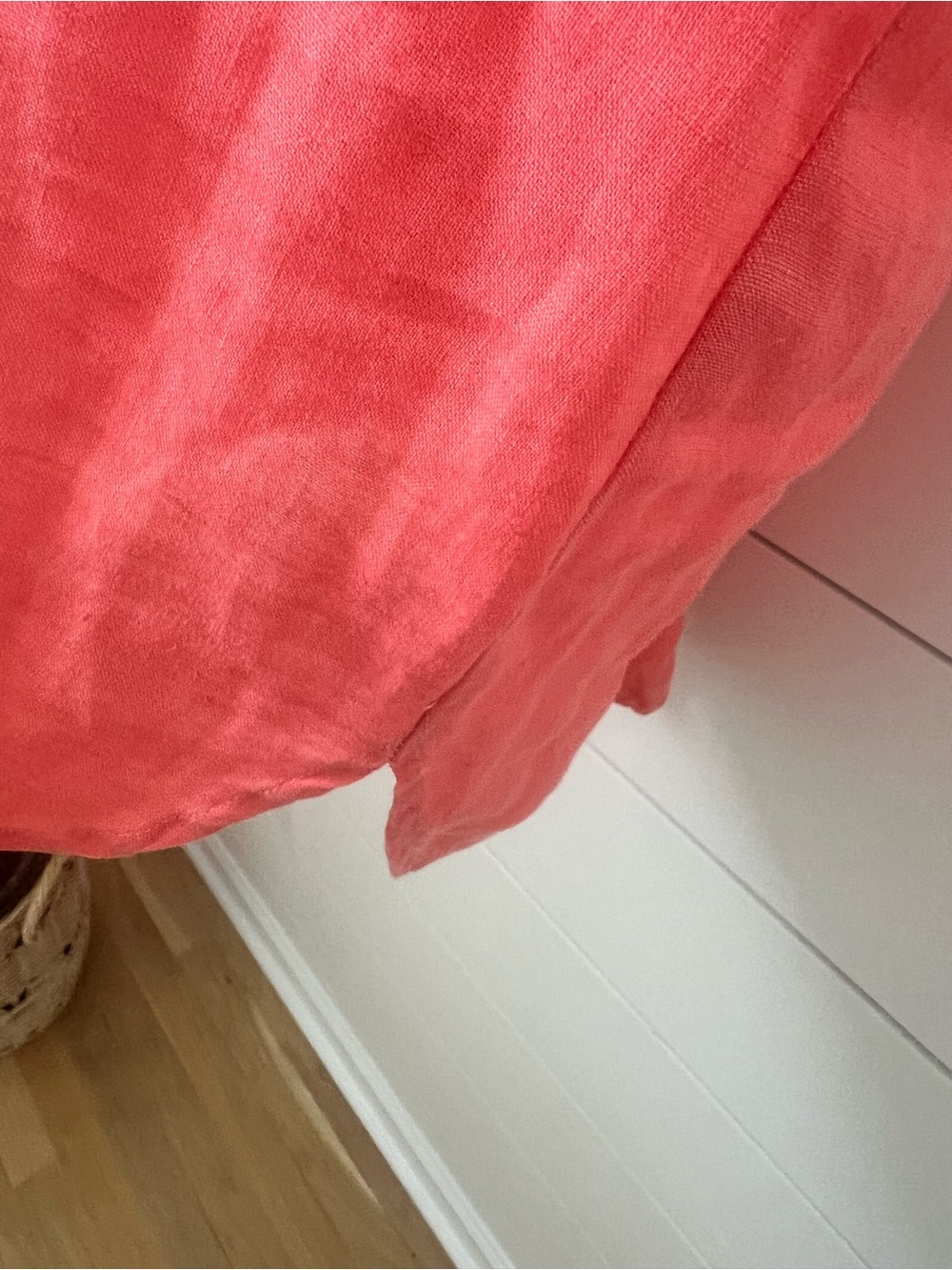 Anthropologie Place Coral Split-Neck Short Sleeve Blouse - Picture 8 of 10